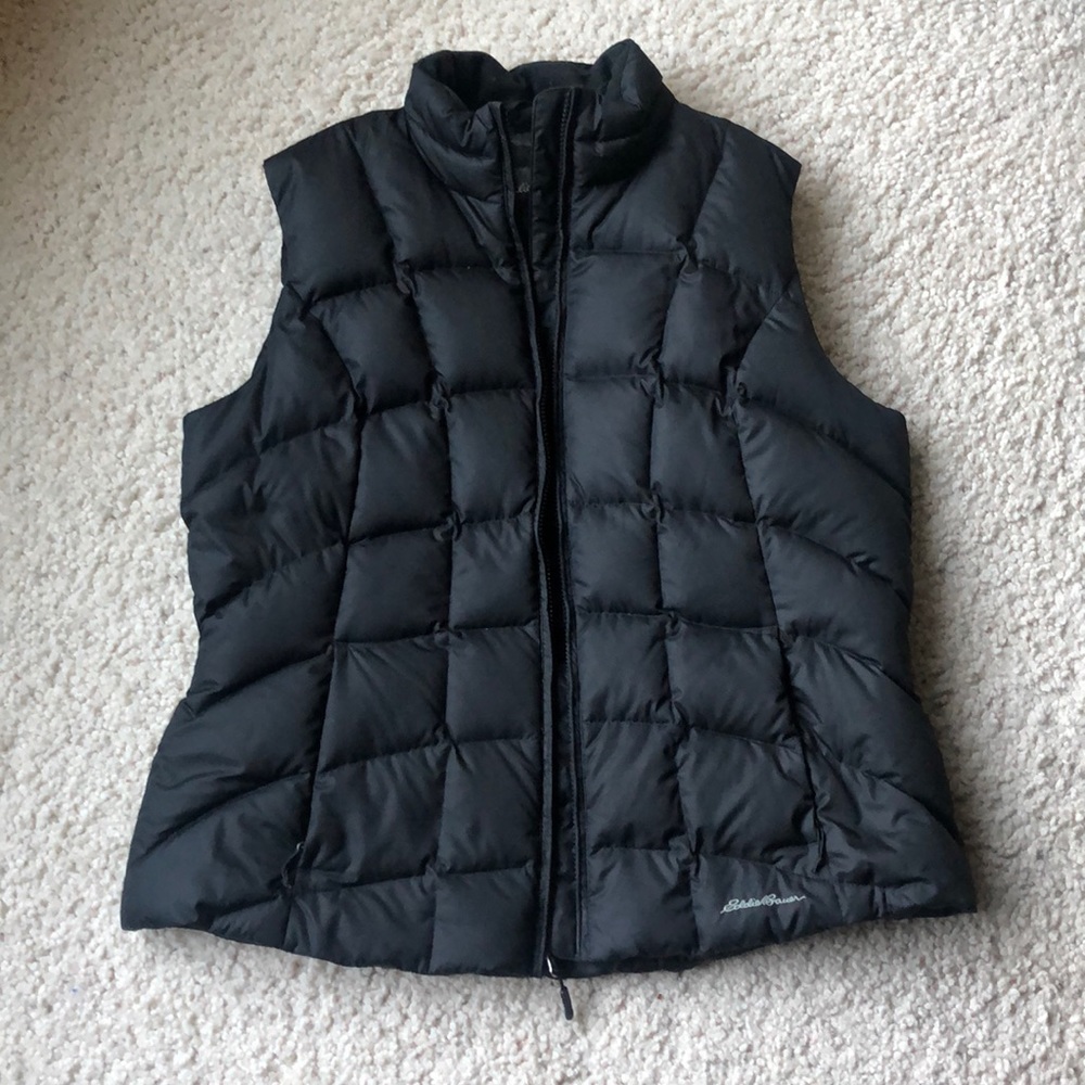 Eddie Bauer Black Down Vest XL